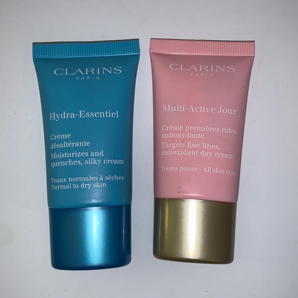 9 Piece Clarins Skincare Set Cleansers Moisturizer - Picture 7 of 9